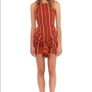 Faithfull the Brand Almalfi Rust Stripe Dress